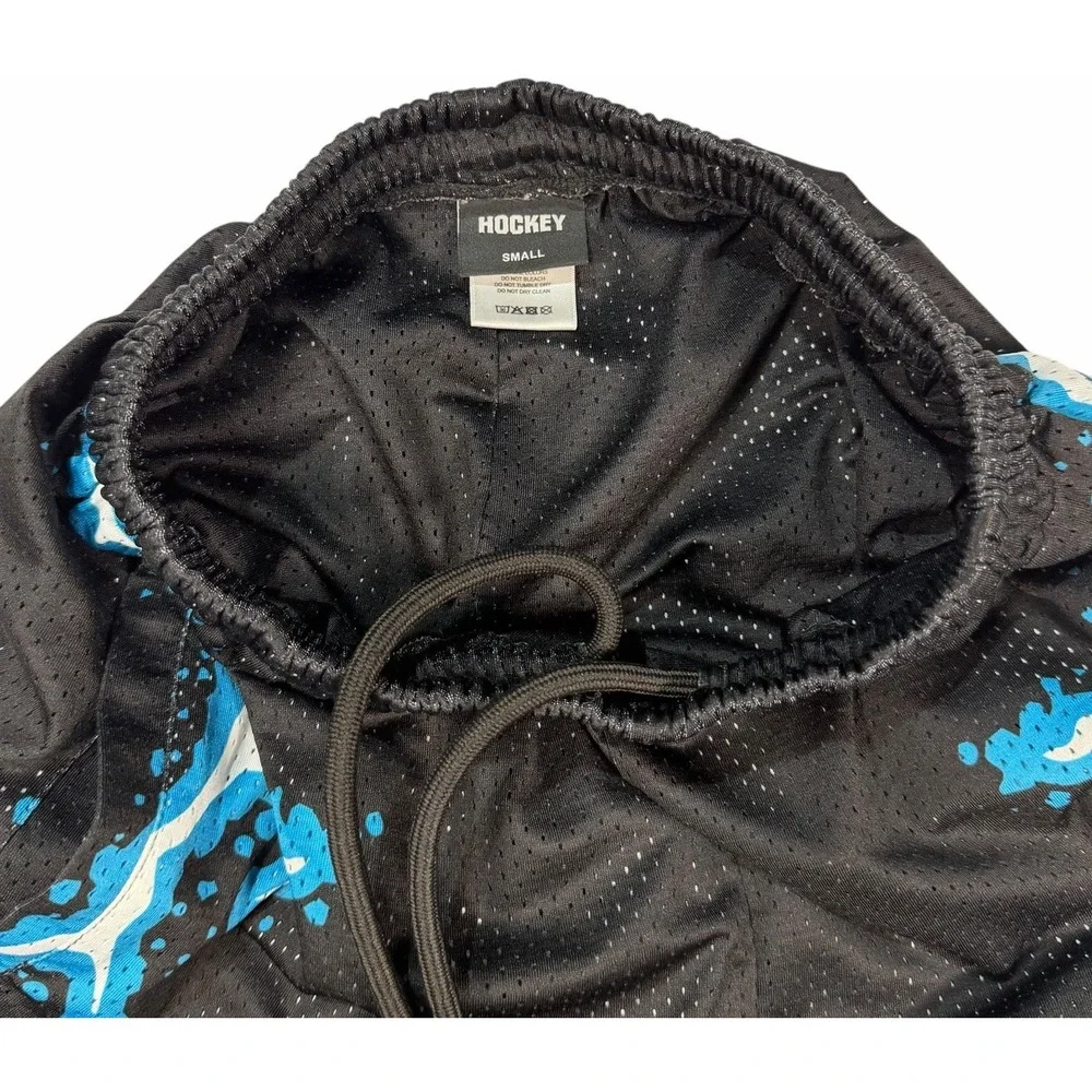Hockey Eyes Without A Face Men's Mesh Skateboard Shorts Lightning Bolt Small